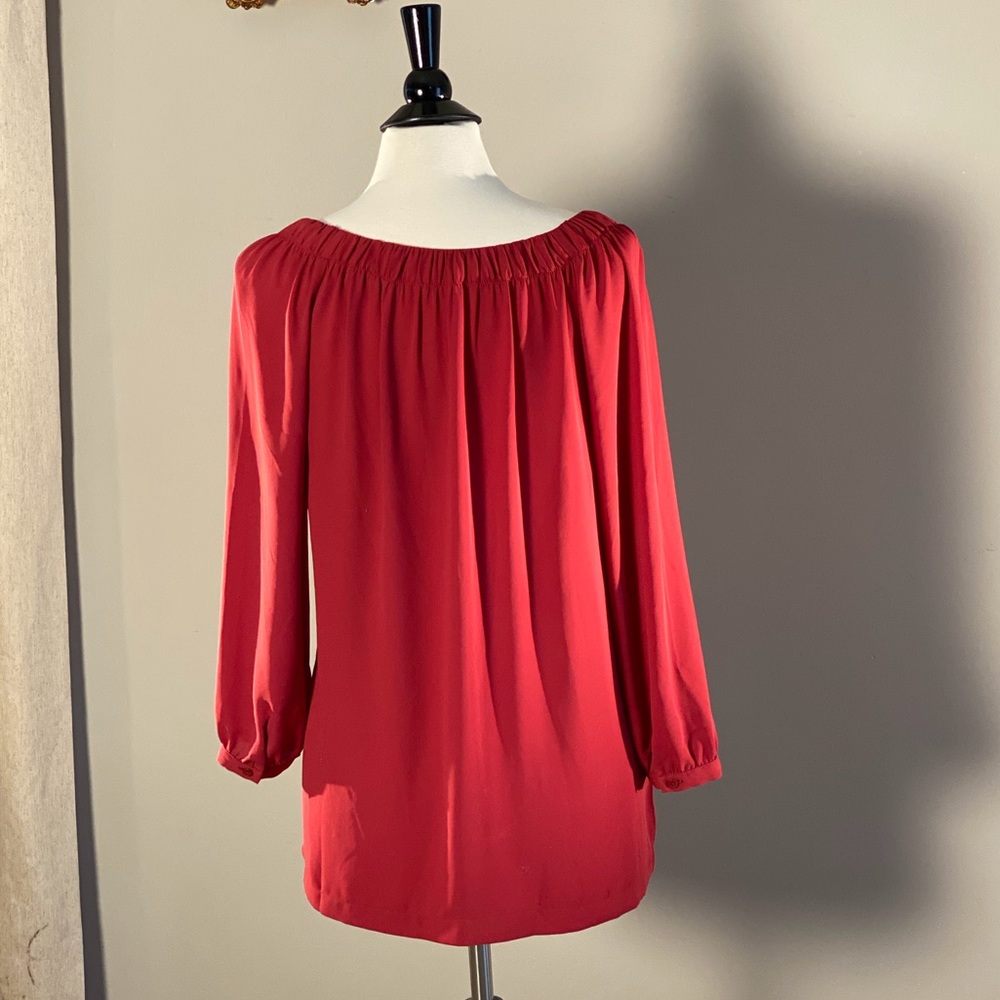 Loft, Size Medium, Dark Red, 100% Polyester - image 6